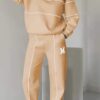 Womens 2 Piece Outfits Lounge Hoodless Pullover Sweatshirt Sweatsuit Sets Sweatshirt Baggy Fashion Sweatpants With Pockets - Image 4