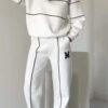 Womens 2 Piece Outfits Lounge Hoodless Pullover Sweatshirt Sweatsuit Sets Sweatshirt Baggy Fashion Sweatpants With Pockets - Image 10