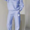 Womens 2 Piece Outfits Lounge Hoodless Pullover Sweatshirt Sweatsuit Sets Sweatshirt Baggy Fashion Sweatpants With Pockets - Image 3